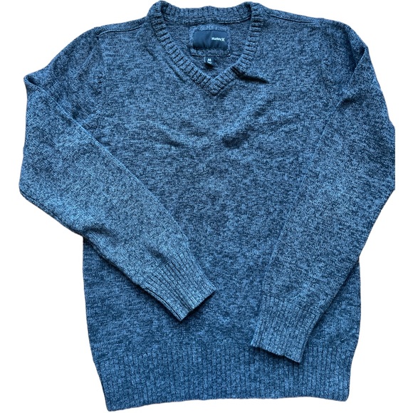 Hurley Grey V Neck Knit sweater in size M 100 percent cotton. - Picture 1 of 5